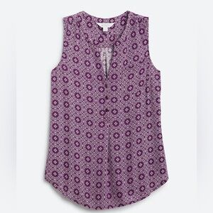 Market & Spruce Violet Geometric Blouse